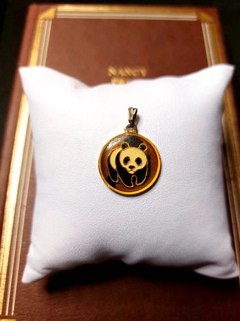 Magnifique pendentif panda rétro vintage