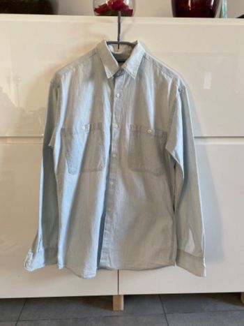 Chemise manche longue jean bleu clair