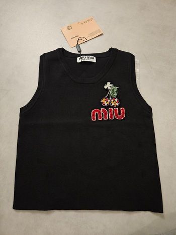 Débardeur Miu Miu noir cerises 🍒