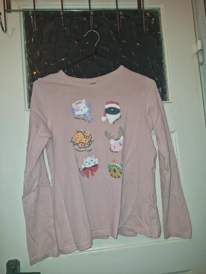 👧 T-shirt manches longues • rose - photo numéro 2