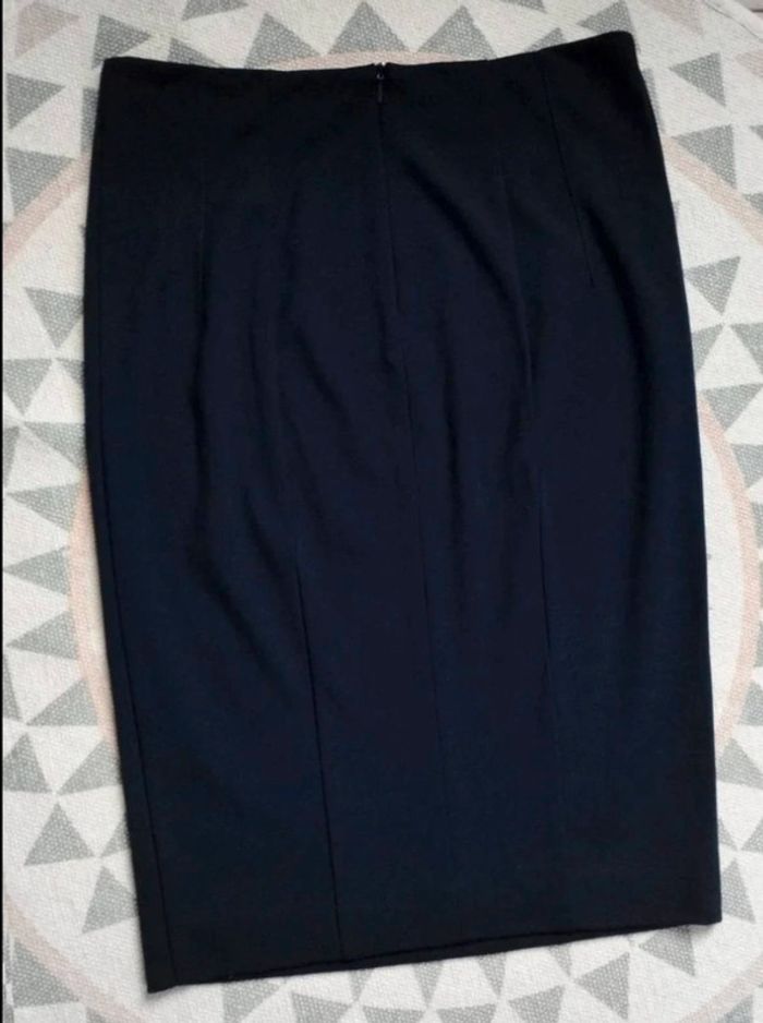 Jupe  mi-longue  Marine - Viscose  Nylon -  L  - Parfait  État - photo numéro 10