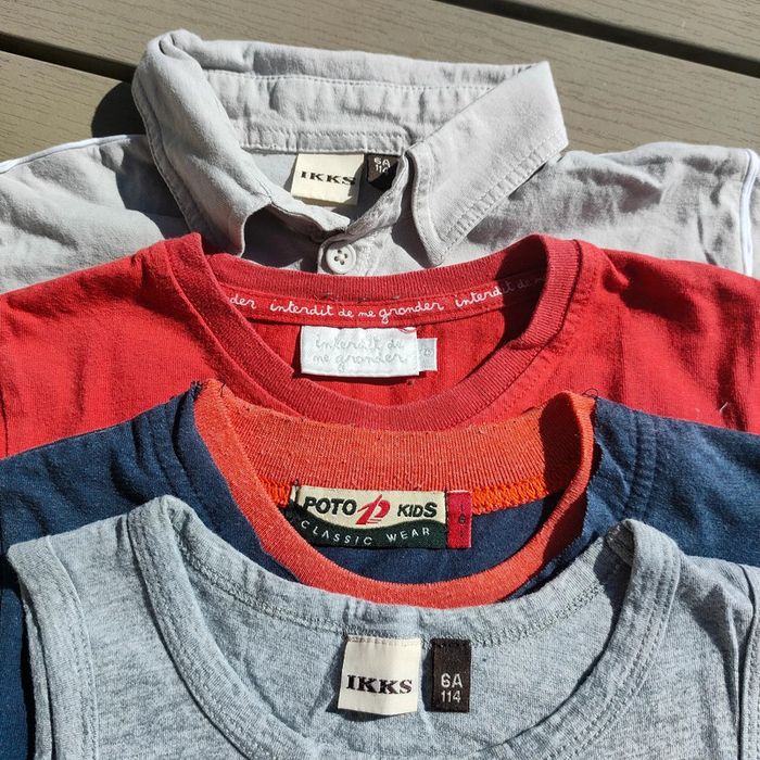 Lot t-shirts garçon 6 ans IKKS - photo numéro 6