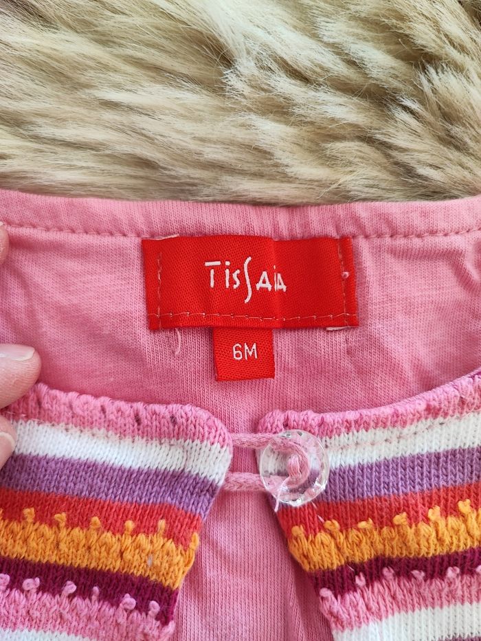 Gilet sans manches rose tissaia 6 mois - photo numéro 4