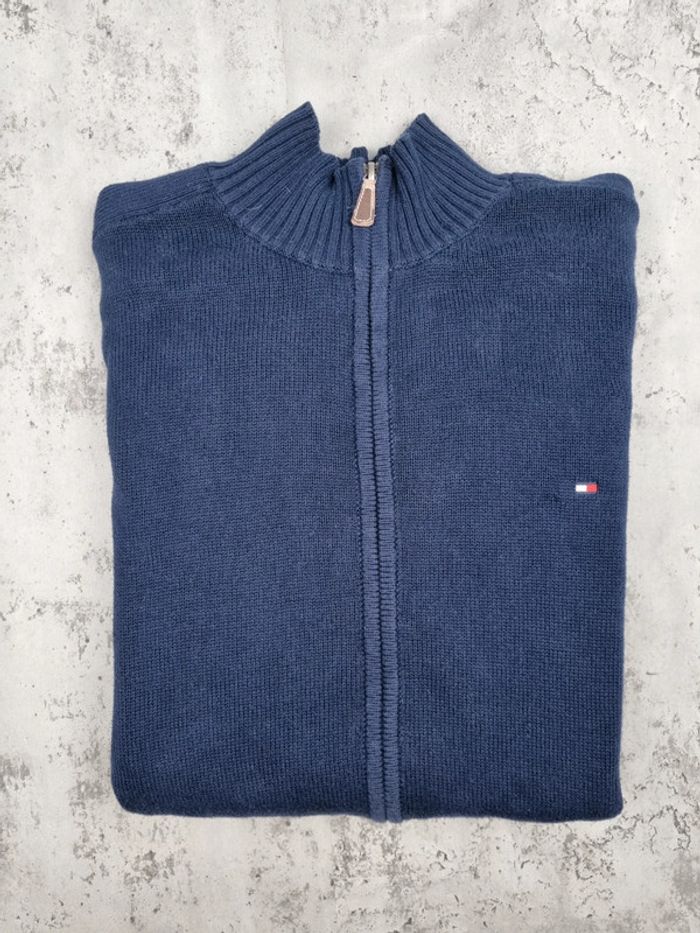 Veste zippée Tommy Hilfiger – Bleu marine – Taille L Hommes (mesures en photos) - photo numéro 2