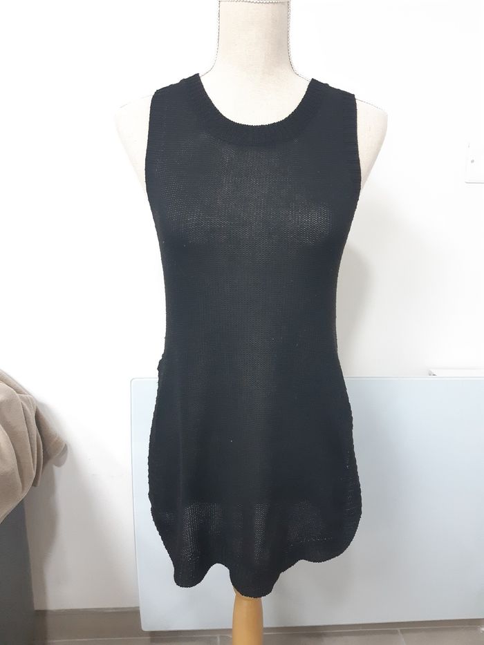 Débardeur long noir T36