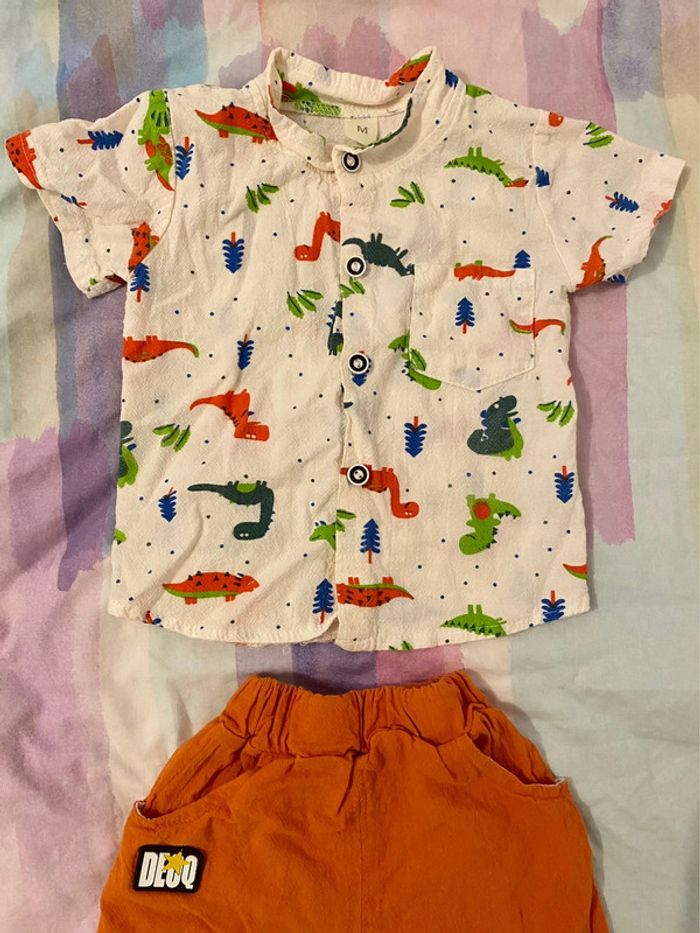 Ensemble chemise d’été et short, bébé 9-18 mois - photo numéro 2