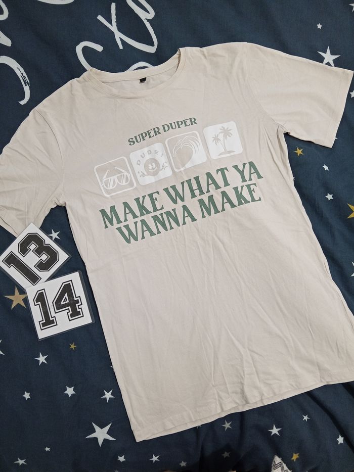 T-shirt "crème - super duper" _ T.13/14 ans