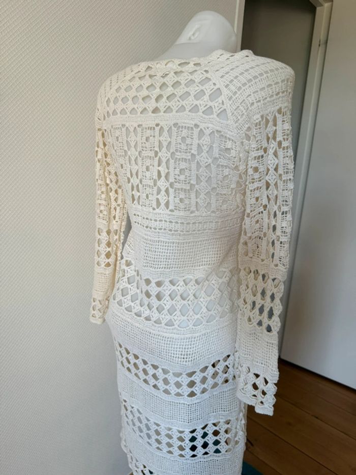 Robe de plage beige neuve en crochet taille M springfield - photo numéro 6