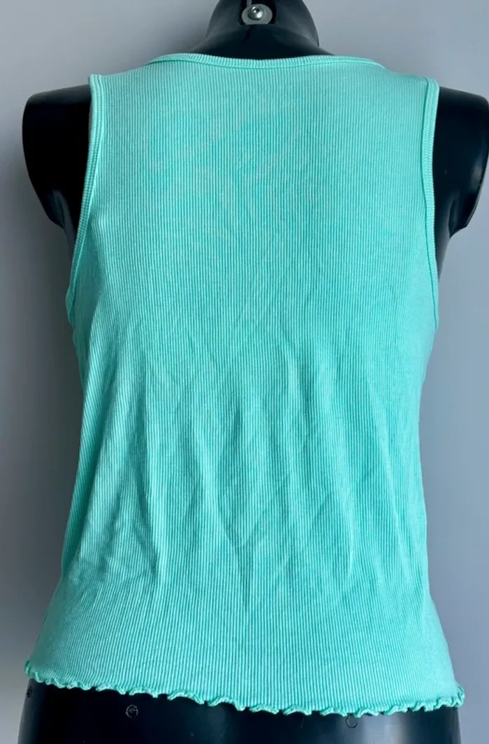 Primark débardeur vert/bleu femme T.S – bien regarder mesures et photos - photo numéro 4