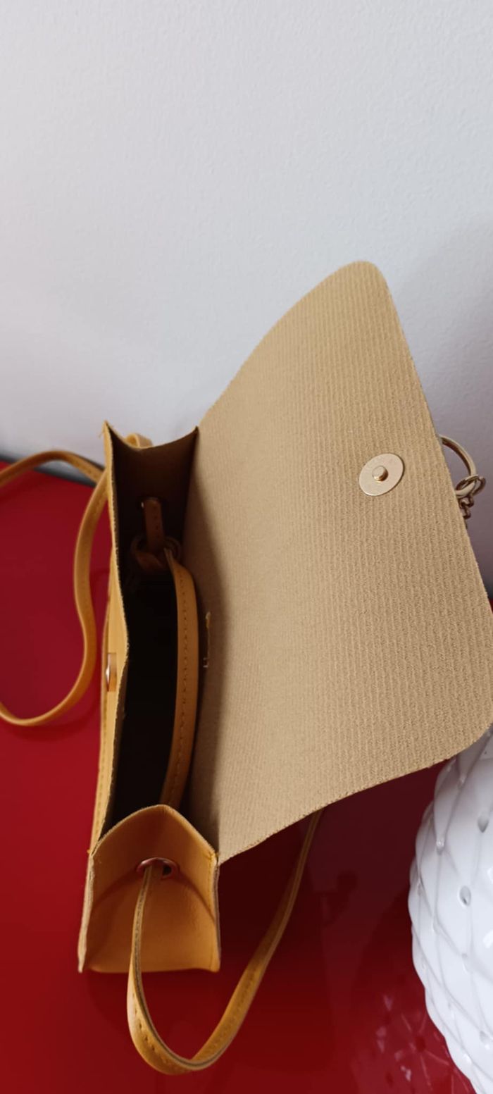 Mini sac à bandoulière jaune moutarde - photo numéro 6