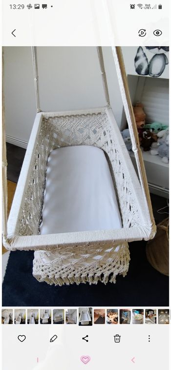 Berceau suspendu macramé