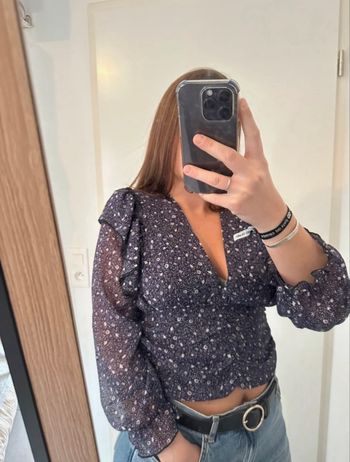 Blouse Bizzbee violet & argenté