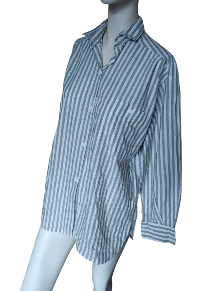 Chemise chemisier tunique printemps automne rayé rayures stripes vintage retro