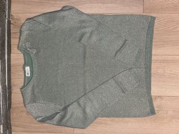 Pull Sweatshirt H&M Vert lurex pailleté Taille 16 ans / 176 cm Comme neuf