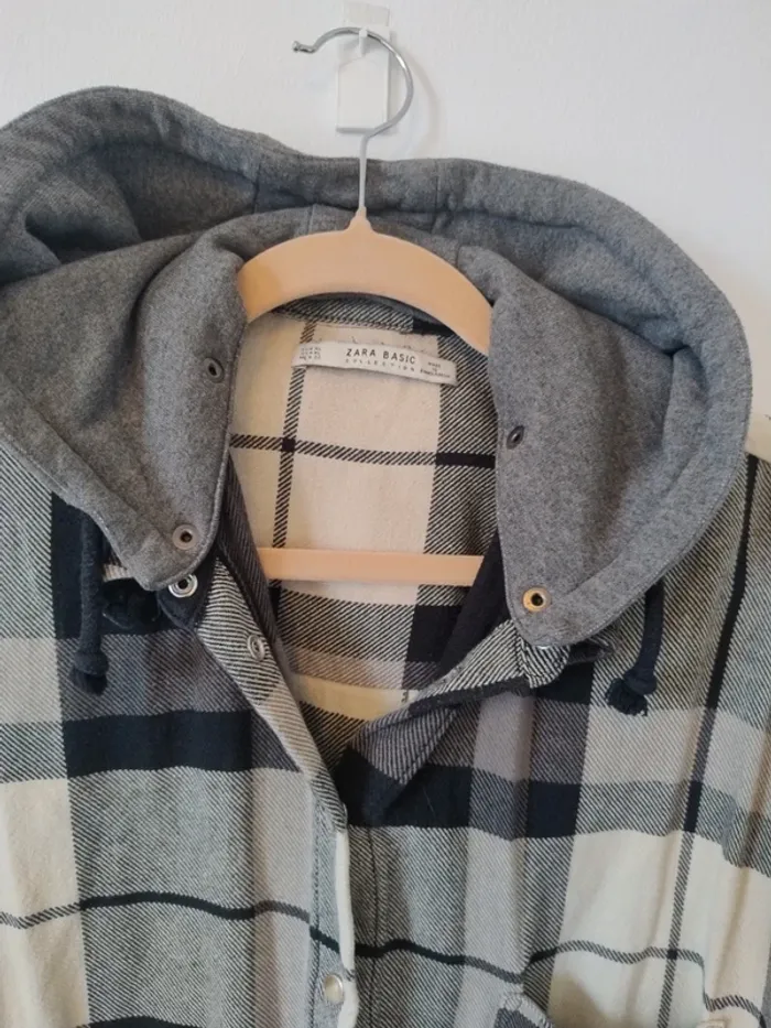 Très belle veste chemise d'hiver longue Zara - photo numéro 3