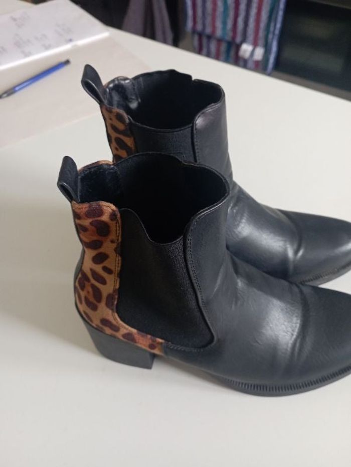 Bottine femme léopard