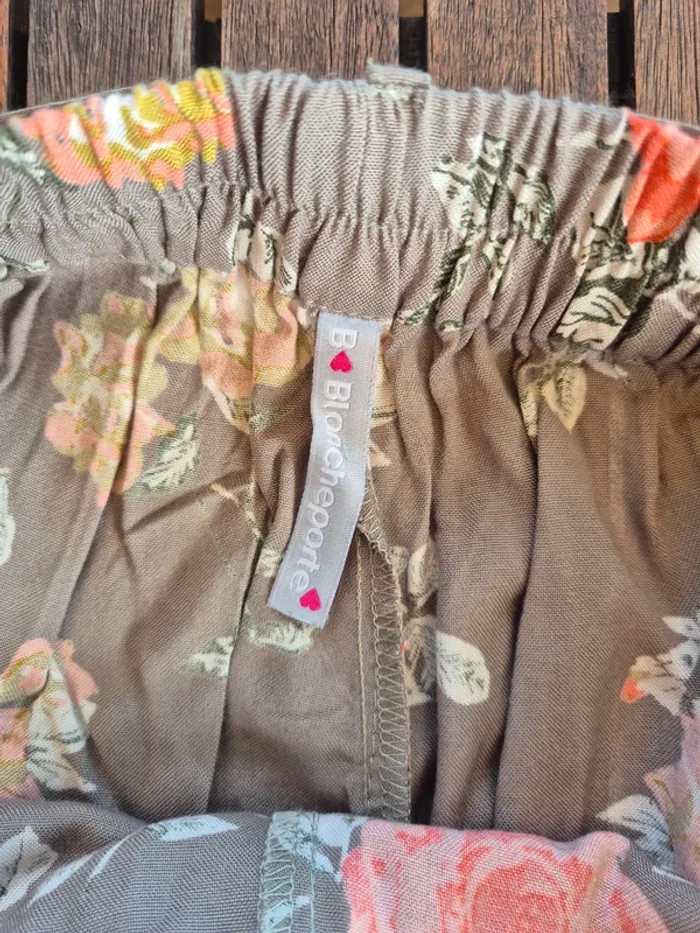 Pantalon en toile fleuri neuf Blancheporte T.38 - photo numéro 3