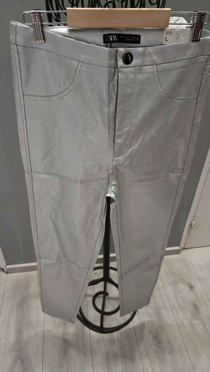 Leggings Argenté Zara - photo numéro 2