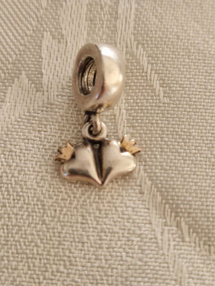 Perle charms 2 cœurs avec couronne Pandora - photo numéro 3