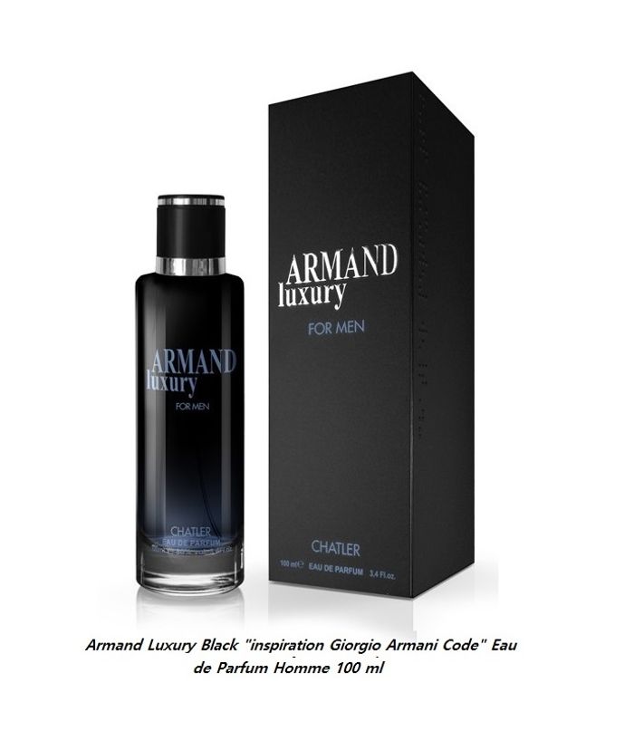 Armand Luxury Black "inspi armanicode " Eau de Parfum Homme 100 ml