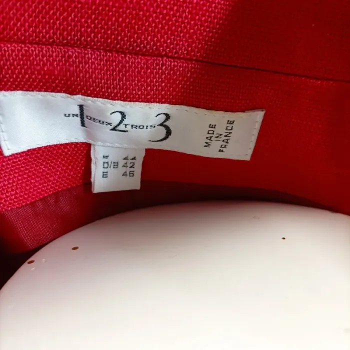 Veste été habillée  rouge fermé avec un lien (A1005) - photo numéro 10