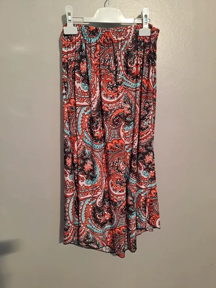 Robe bustier multicolore ton rouge - Marque Xinlai - Taille 40 - État neuf, jamais portée. - photo numéro 11