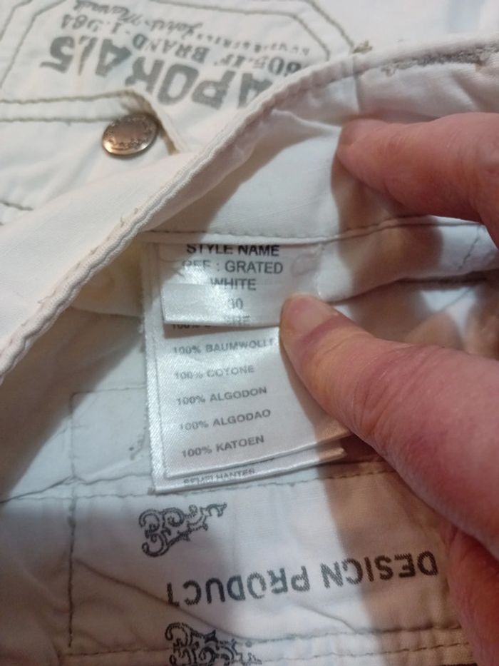 Original Cargot,Homme,Kaporal Blanc taille 40/ L /US W30 - photo numéro 13