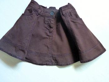 Jupe corolle Fille 4 ans Okaidi coton marron TBE