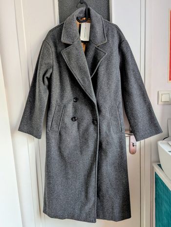 Manteau gris neuf long miss captain taille M