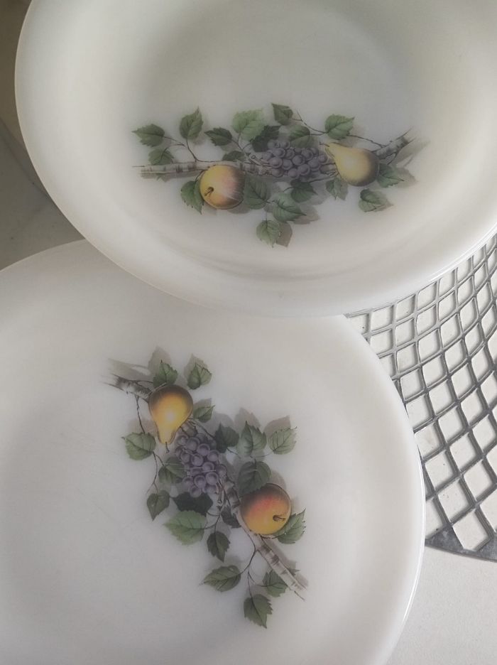 Assiettes arcopal fruit de france années 60 - photo numéro 3