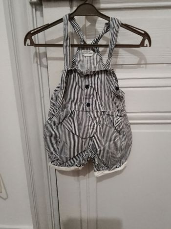 Salopette bleu marine et blanc