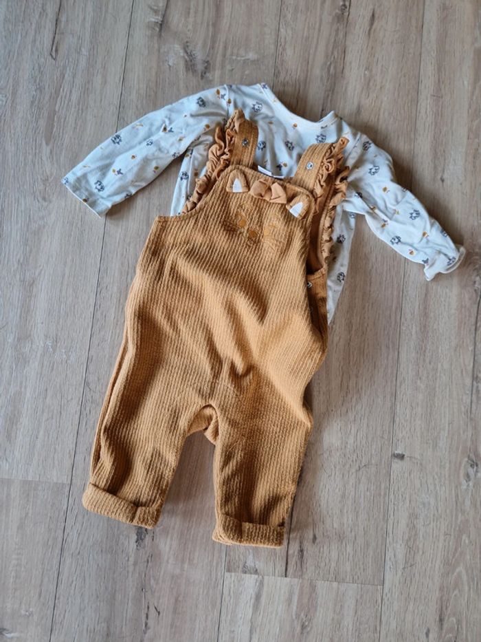 Ensemble salopette 6 mois marie aristochat - photo numéro 3