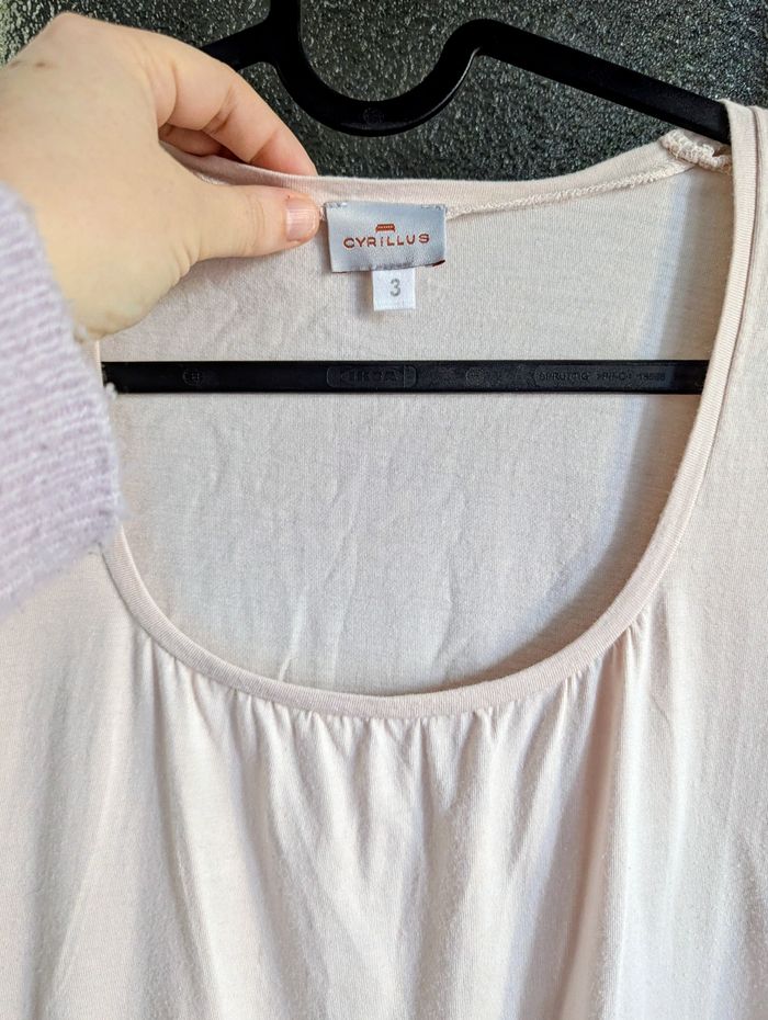 T shirt cyrillus rose taille L - photo numéro 3