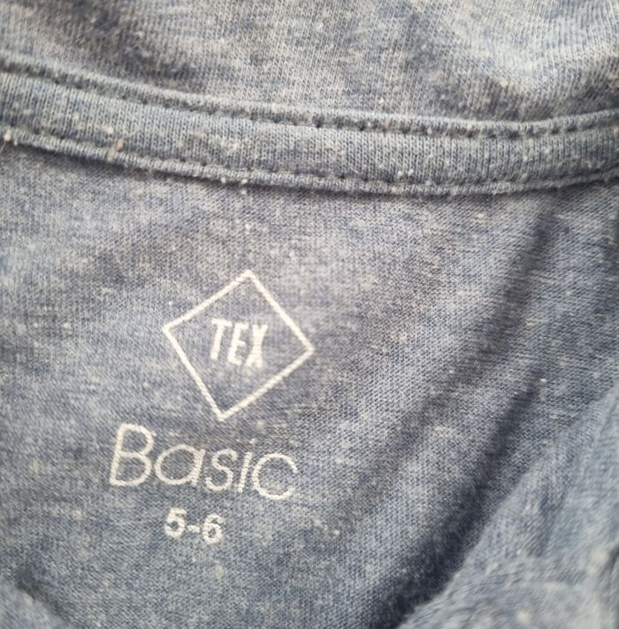 polo manches longues garçon bleu tex basic taille 5/6ans - photo numéro 2