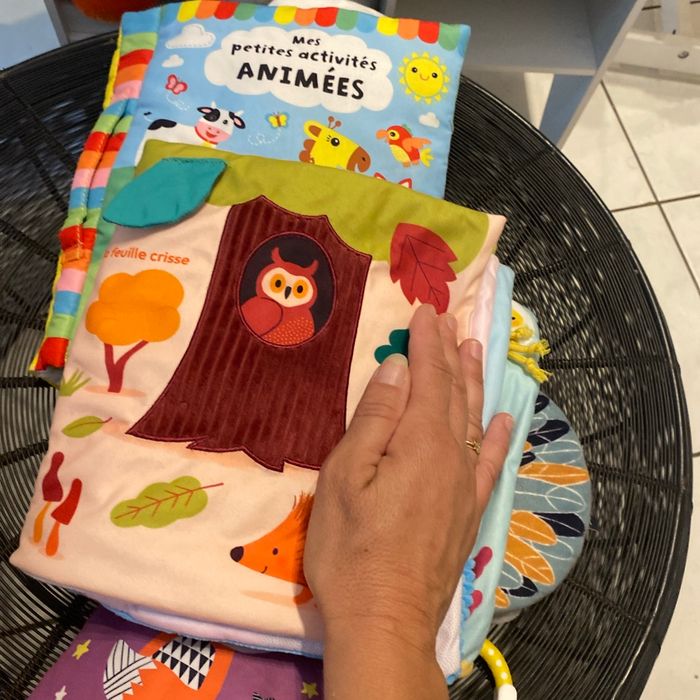 Lot livres tissus grands formats animaux de la jungle - photo numéro 3