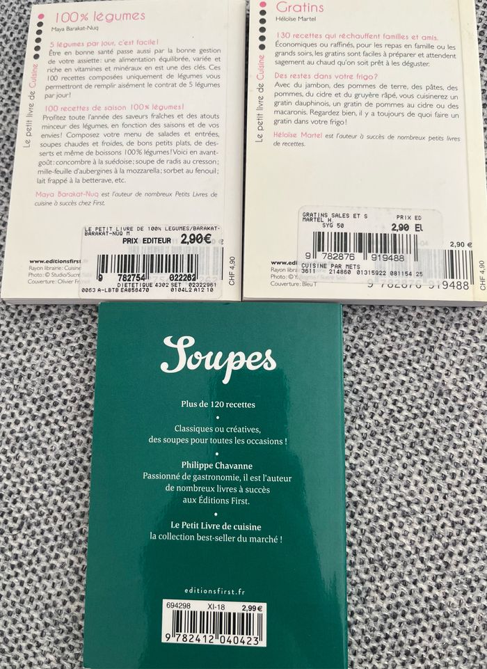 3 minis livres Soupes-Gratins-Legumes - photo numéro 2