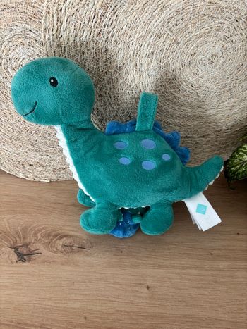Doudou dinosaure vert bleu musical tex baby 