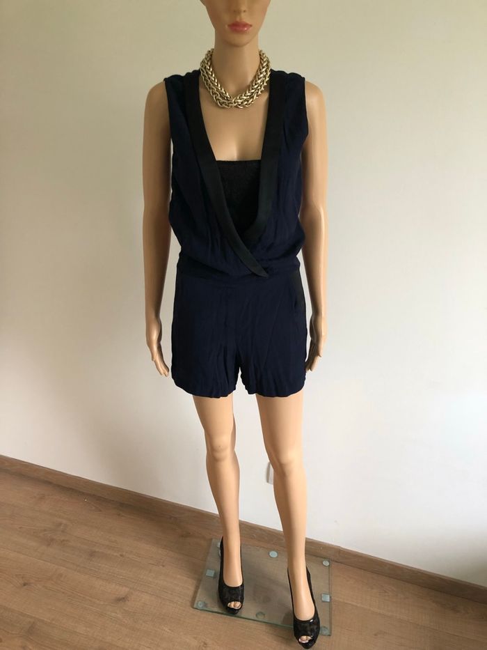 Combishort bleu marine et noir neuf Naf Naf taille 36 (valeur 70€) - photo numéro 3