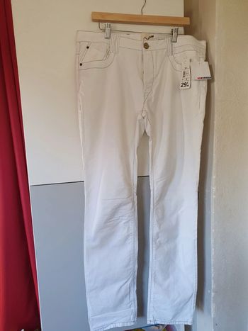 Pantalon slim blanc 46 kiabi