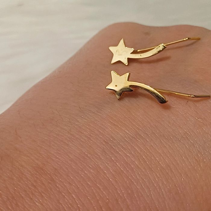 Boucles d'oreilles étoiles filante acier inoxydable