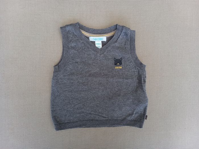 Pull sans manches garçon Obaïbi 3mois 59cm