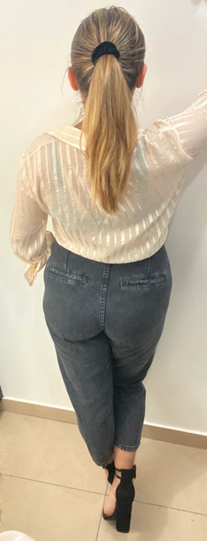 Chemise fluide Mango crème taille M - photo numéro 7