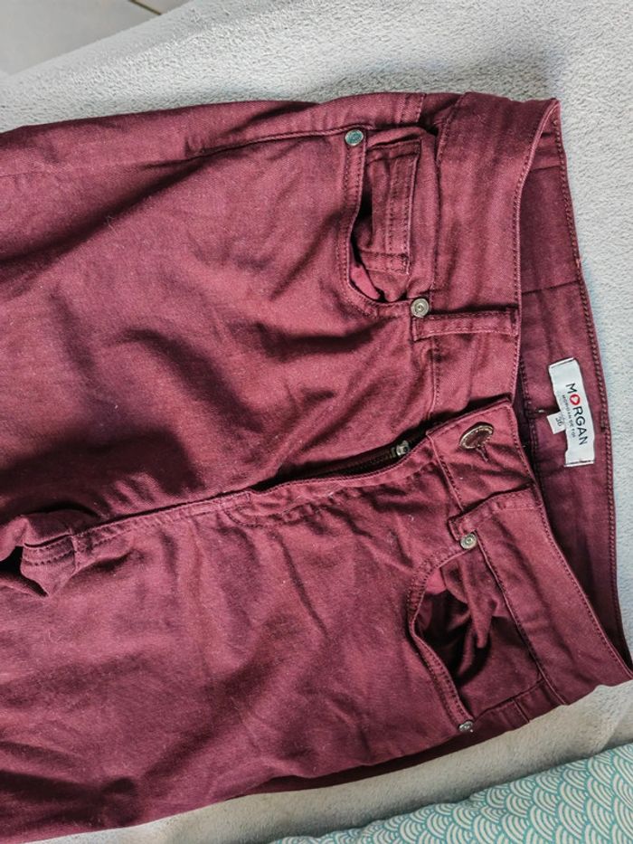 Pantalon taille 36 couleur prune Morgan