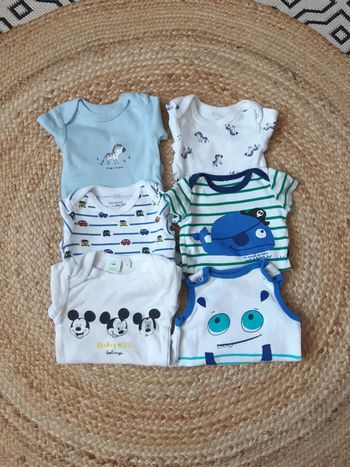 Lot de 6 bodies été 3 mois