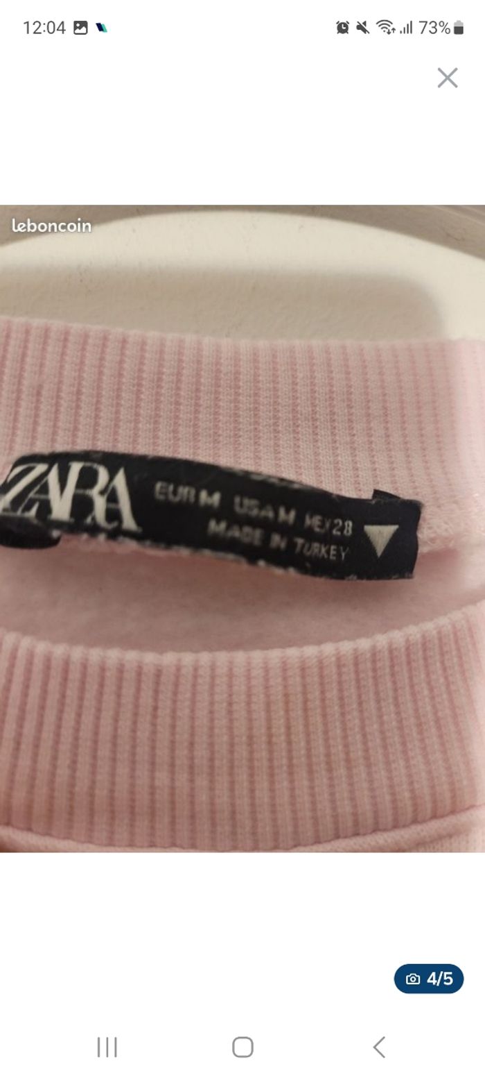 Ensemble Jogging rose pale Zara -Taille M (38)💕 - photo numéro 4