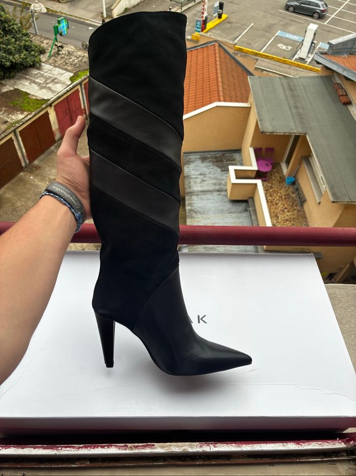 Bottes Noires Jonak à Talons Hauts - Biaggio - photo numéro 2