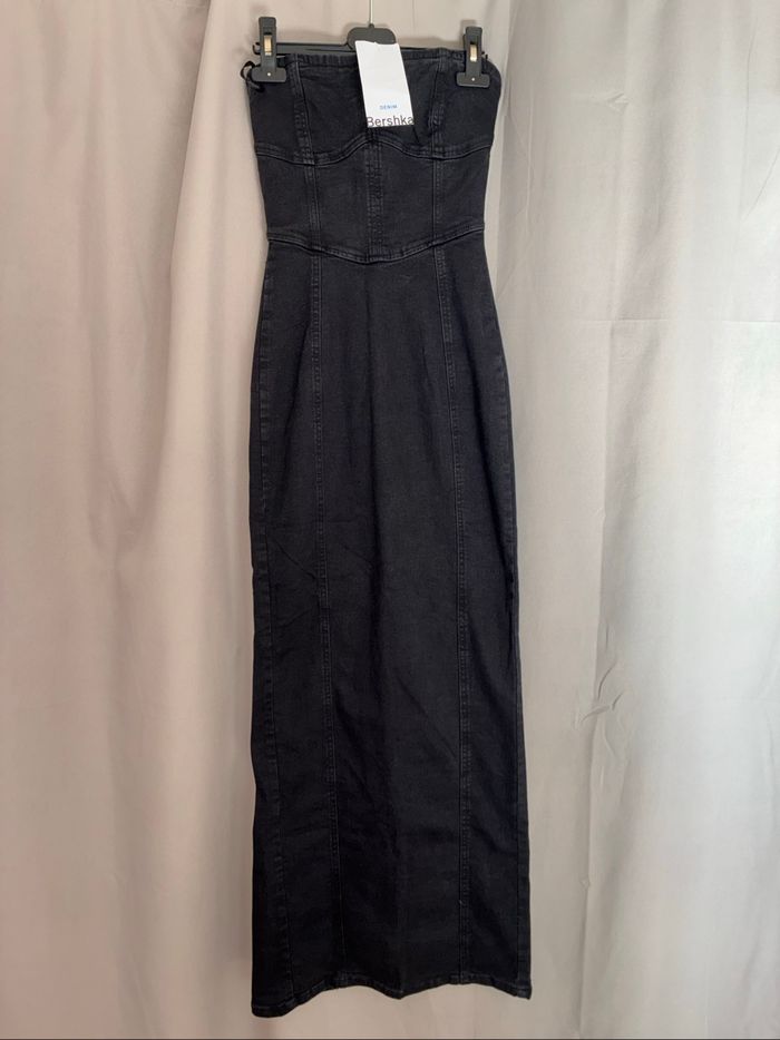 Robe longue en jean Bershka XS - photo numéro 2