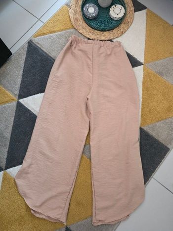 Pantalon fin beige ouvert aux chevilles Laçati taille unique