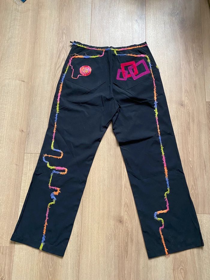 Pantalon 7/8 eme noir fantaisie - photo numéro 2