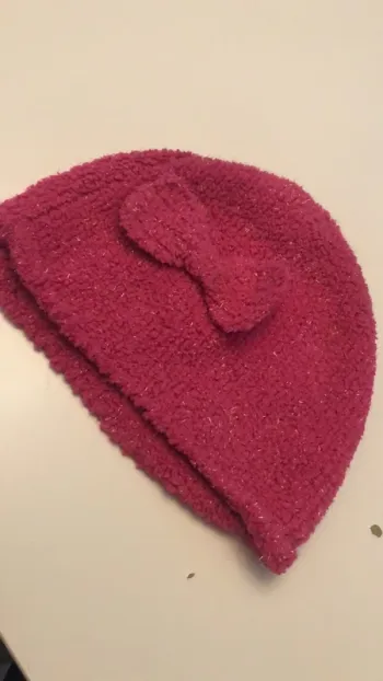 Bonnet fille rose 3 pommes
